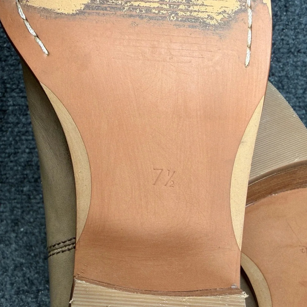 Madewell The Spencer Chelsea Ankle Boots Women's 7.5 Beige Brown Leather Slip On